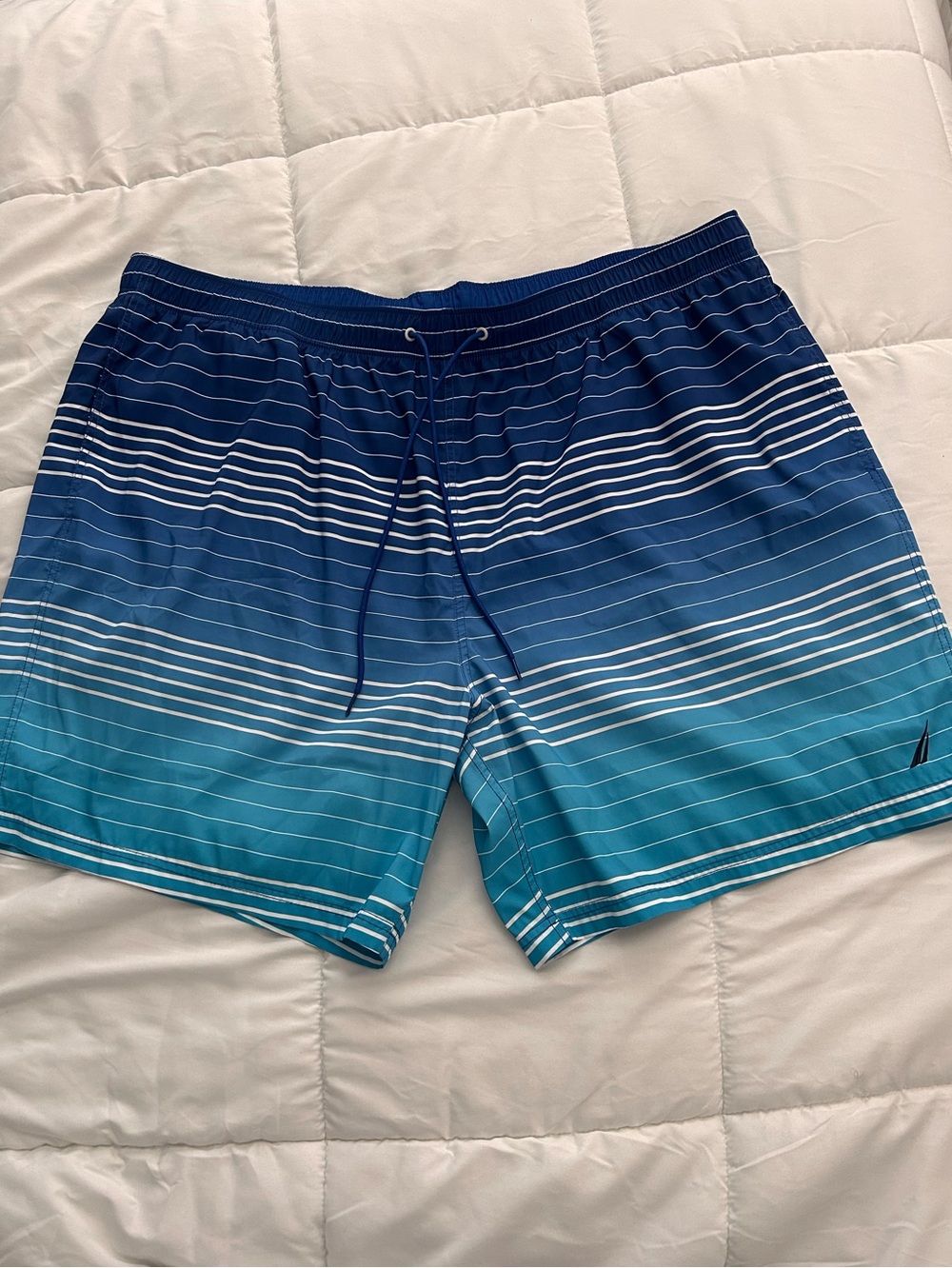 “NWOT” Nautical Ombré Swim Trunks